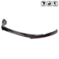 Spec-D Tuning 03-05 Nissan 350Z Front Bumper Lip Glossy Black With Red Trim LPF-370Z09GB-RD-PQ